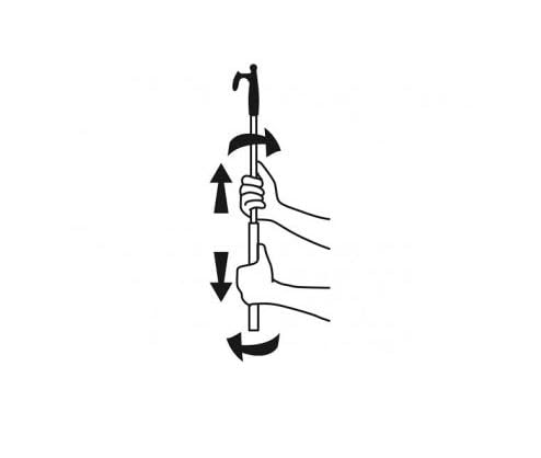 BSSTORE GANCIO D'ACCOSTO TELESCOPICO IN ALLUMINIO ANODIZZATO LUNGHEZZA DA 62 A 91 CM