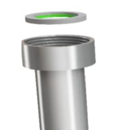 BSSTORE Sifone per Lavabo o Bidet in Ottone, Ghiere e Canotti in Acciaio Inox, Attacco Piletta 1", Scarico Ø 26x250 mm