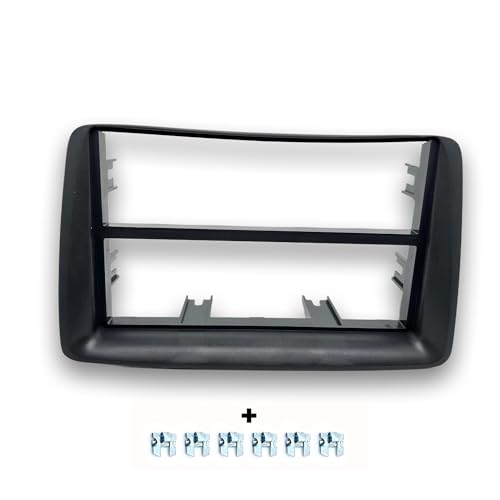 BSSTORE Mascherina 2ISO Adattatore Autoradio Cornice Stereo per Panda (169) dal 2003 al 2011 con Kit Fissaggio - Grigio