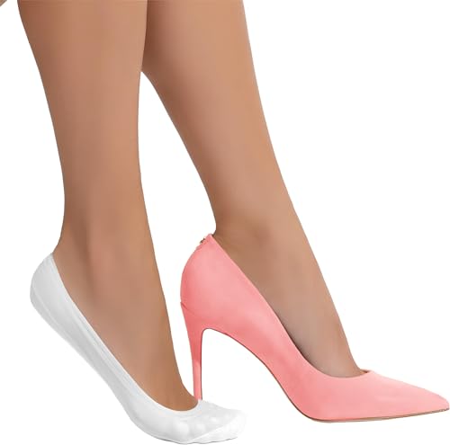 BSSTORE® 6 Paia Calzini Fantasmini Salvapiede Invisibile in Cotone Elasticizzato Taglia Unica 37-41