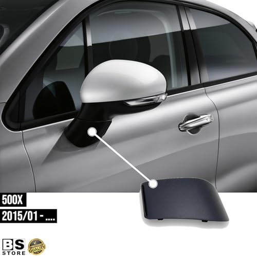 BSSTORE Calottina Base Specchio Inferiore Per Specchietto Retrovisore Compatibile Con 500X Dal 2015