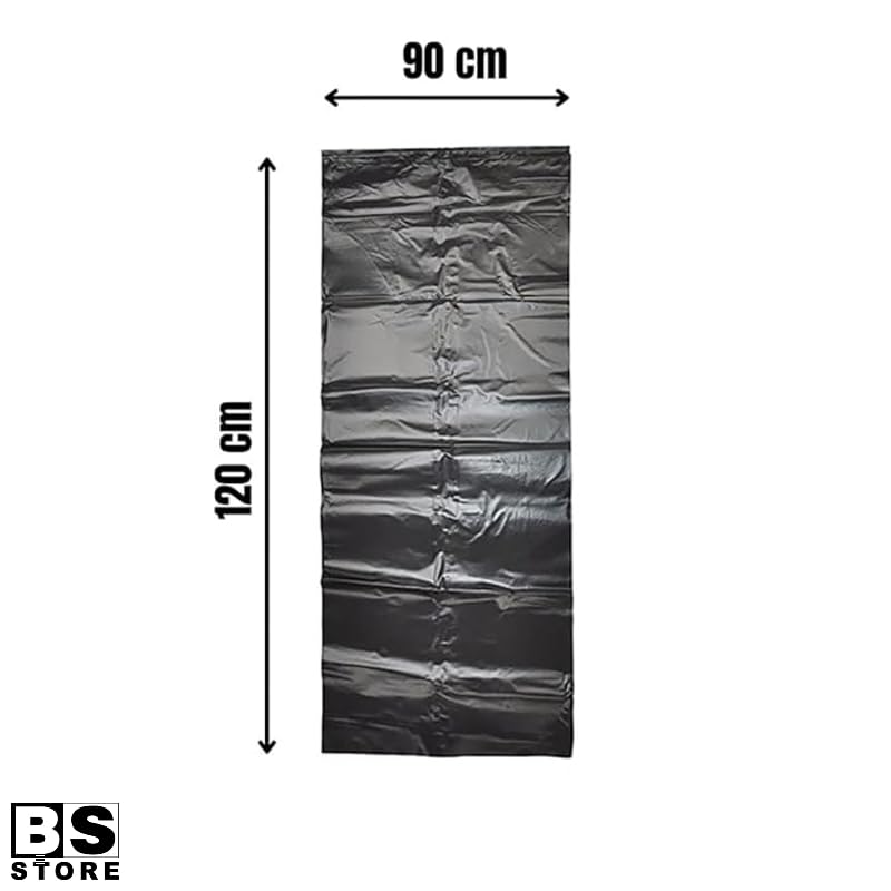 BSSTORE 8 Sacchetti Spazzatura Neri Grandi 90X120 Capacità 120Litri Robusti Extra-Resistenti