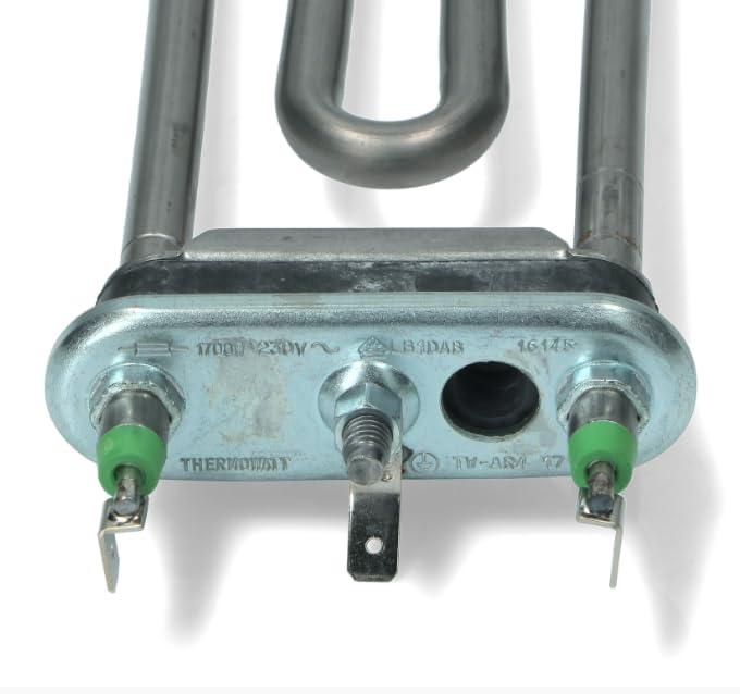 BSSTORE Resistenza Per Lavatrice 1700W 230V Con Foro Per Sonda E Termofusibile Compatibile Con Vari Marchi E Modelli Equivalente A 094715