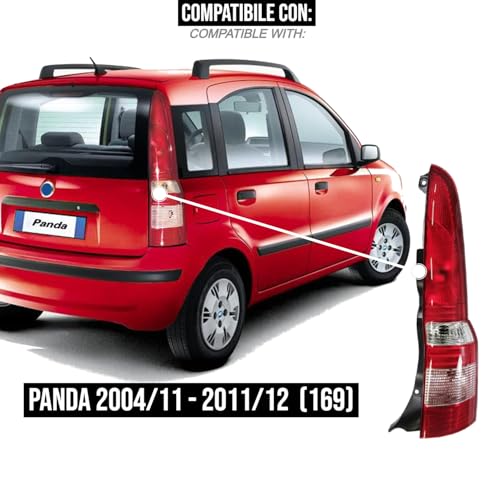 BSSTORE® Gruppo Ottico Fanale Posteriore Compatibile Con PANDA 2004-2011 (169)