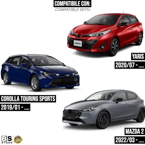 BSSTORE Piastra Vetro Specchio Retrovisore Termica Compatibile con COROLLA | YARIS | MAZDA 2