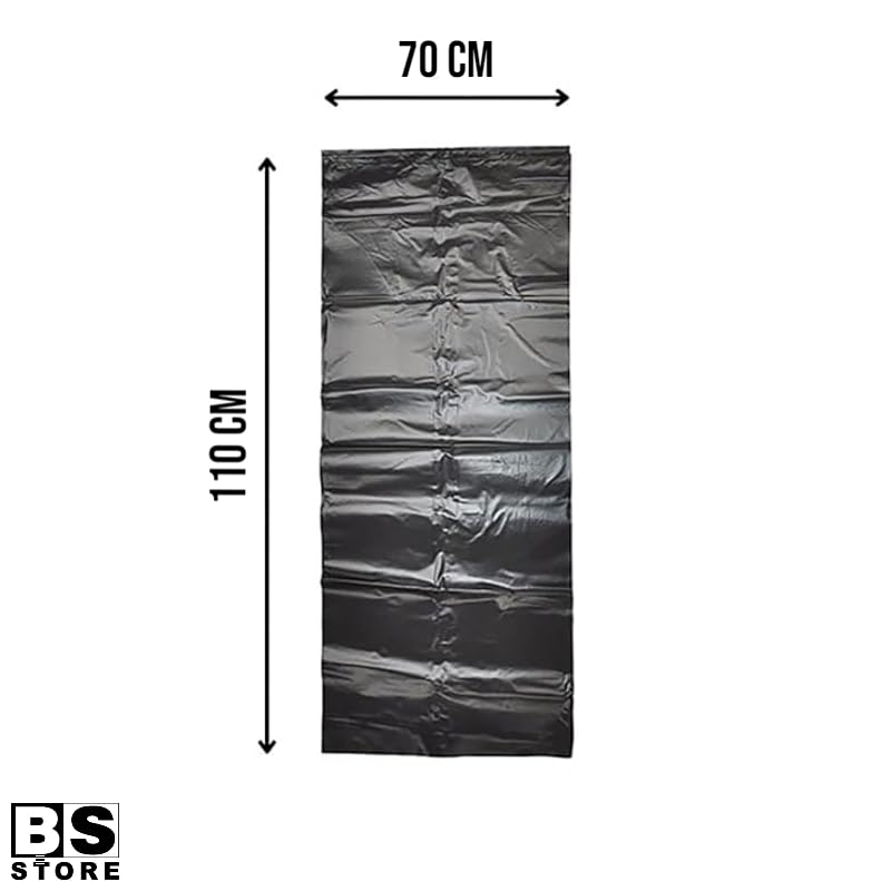 BSSTORE 8 Sacchetti Spazzatura Neri Grandi 70X110 Capacità 110Litri Robusti Extra-Resistenti
