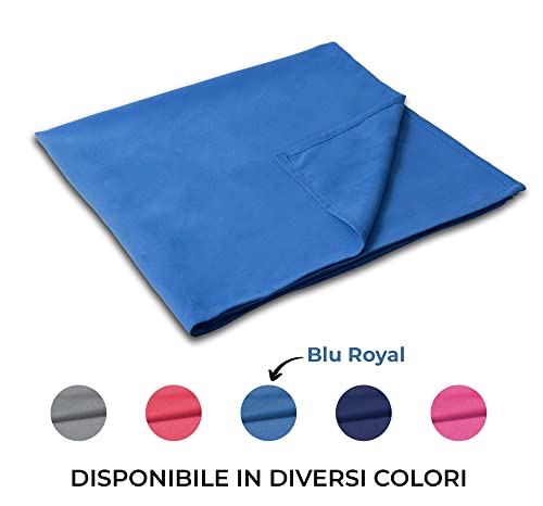 BSSTORE Telo Mare in Microfibra 90 x 170 Tinta Unita per Spiaggia, Piscina, Viaggio e Lettino Prendisole, Con Sacchetto Portatelo Incluso