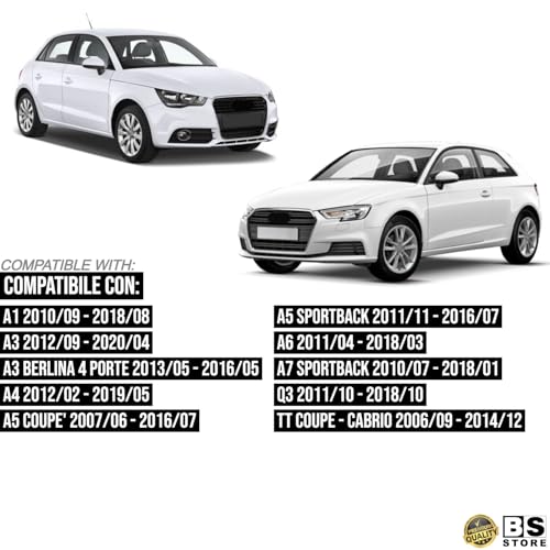 BSSTORE Fanalino Luce Targa Posteriore a LED Compatible con A1 | A3 | Q3 e Molte Altre Auto
