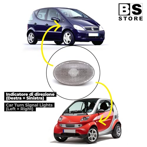BSSTORE Freccia Laterale Indicatore di Direzione per FORTWO 450 1998-2006, Classe A W168 1997-2004