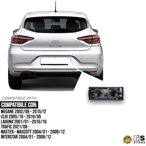 BSSTORE Fanale Luce Targa Posteriore Compatibile Con MEGANE | CLIO | LAGUNA | TRAFIC