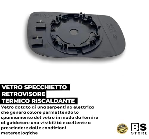 BSSTORE Piastra Vetro Specchio Retrovisore Termico Compatibile Con AGILA A | WAGON R+ II