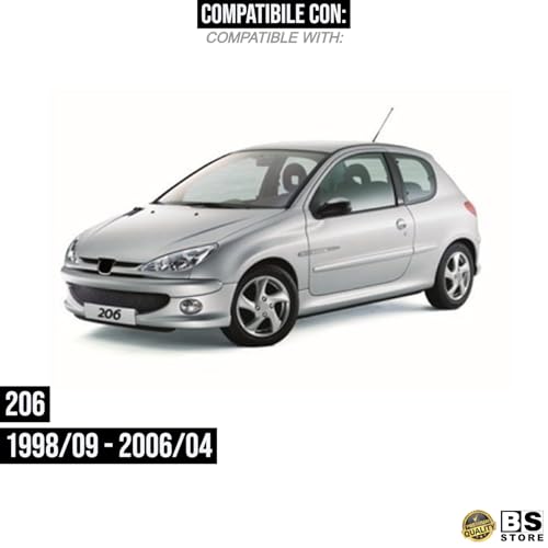 BSSTORE® Piastra Vetro Specchio Retrovisore Termico Compatibile Con 206 1998-2006