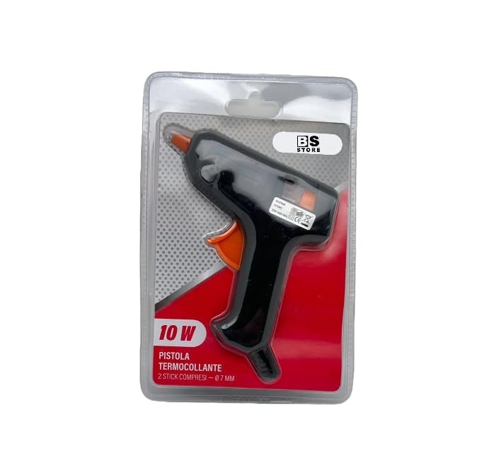 BSSTORE® Pistola Termocollante Per Colla ø Mm 7 Con Due Stick Termofusibili Integrati