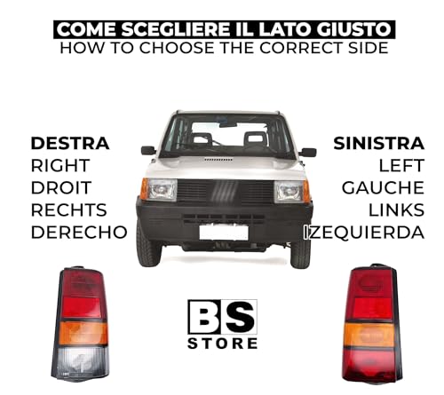 BSSTORE Fanale Posteriore Indicatore di Direzione per Panda dal 1986 al 2003 | 141, 141A