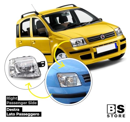 BSSTORE Faro Proiettore H4 Anteriore per F!AT PANDA (169) 2003-2008