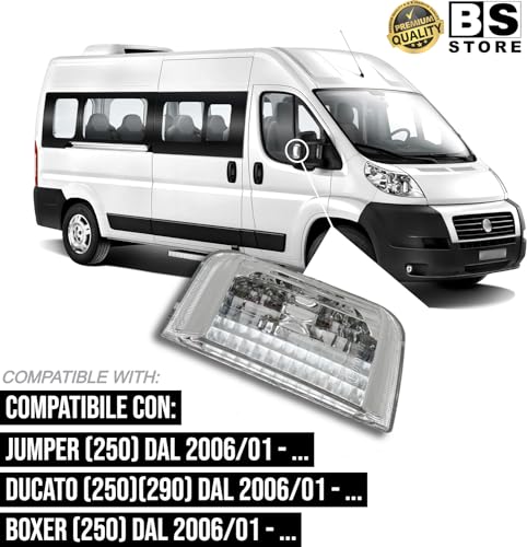 BSSTORE® Freccia Specchietto Retrovisore Laterale Indicatore Di Direzione Compatibile Con DUCATO | BOXER | JUMPER