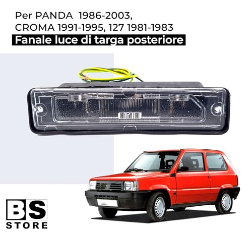 BSSTORE Fanale Luce Targa per PANDA dal 1986 al 2003 (141, 141A), CROMA 1991-1995, 127 1981-1983