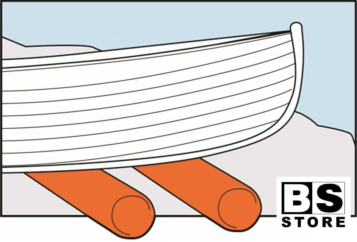 BSSTORE Rullo d’Alaggio Gonfiabile Ø 24 x 120 cm – Portata 200 kg – Rullo per Alaggio e Varo Barca e Gommone – PVC Resistente ad Alta Pressione – Facile da Trasportare