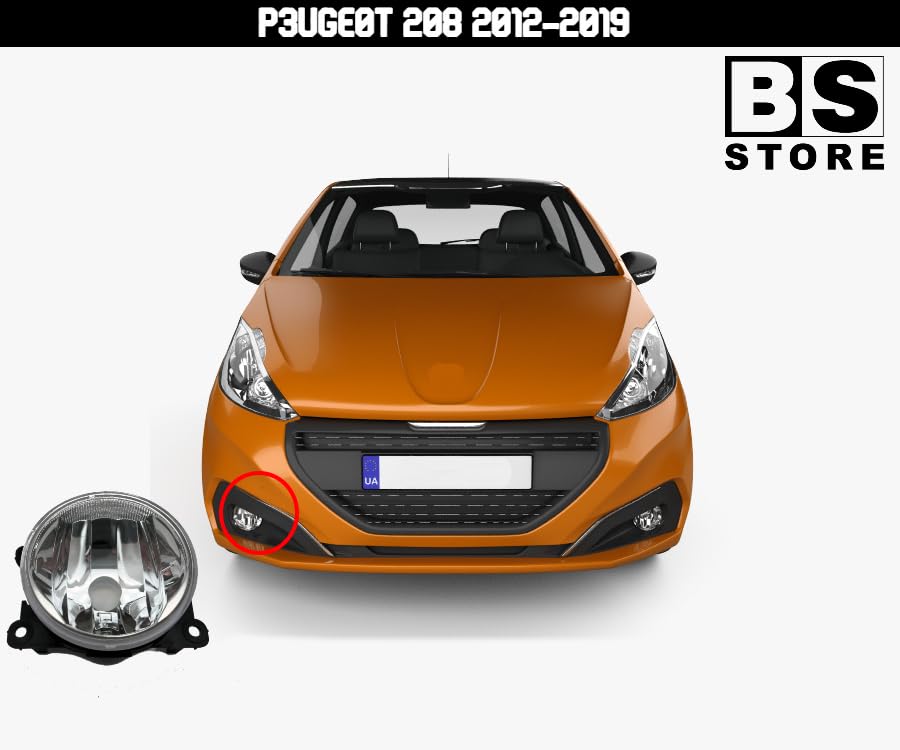 BSSTORE® Fanale Fendinebbia Anteriore Compatibile Con 208 Dal 2012-2019/2008 Dal 2013-2018