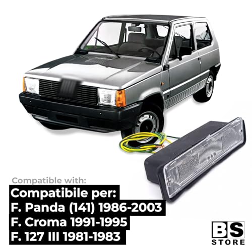BSSTORE Fanale Luce Targa per PANDA dal 1986 al 2003 (141, 141A), CROMA 1991-1995, 127 1981-1983