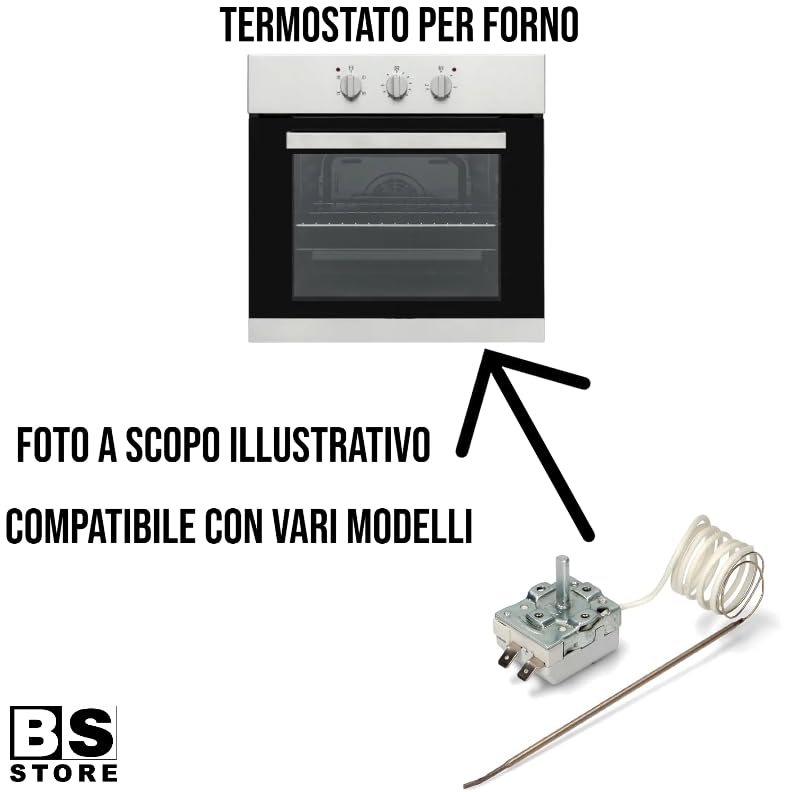 BSSTORE Termostato Forno 47°-290°C Equivalente A NT-252 GF Compatibile Con Vari Modelli