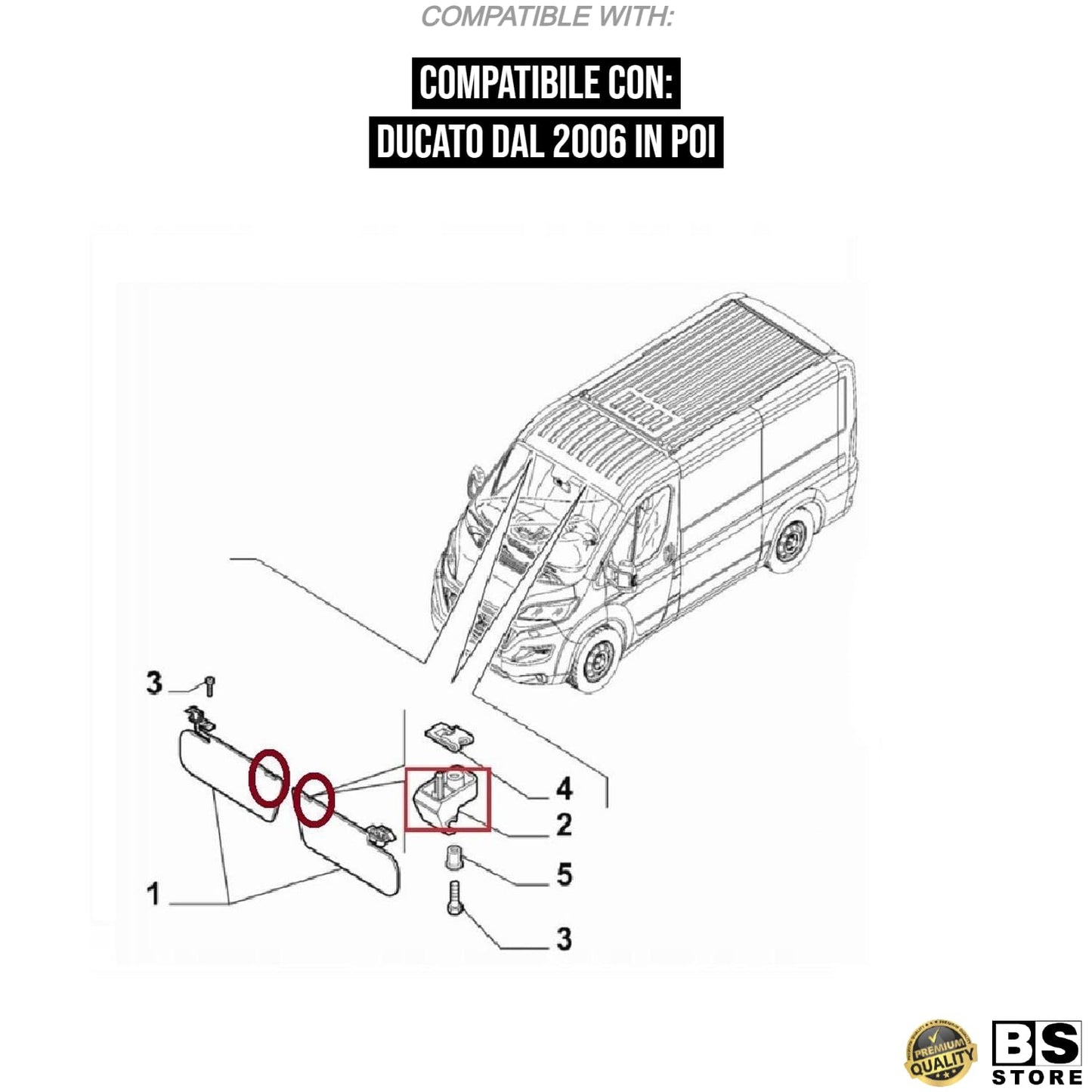 BSSTORE Gancio Aletta Parasole Per DUCATO