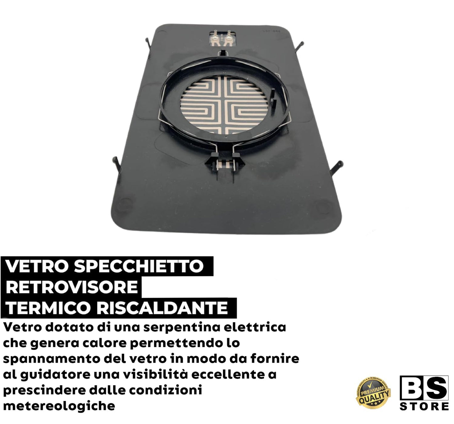 BSSTORE Piastra Vetro Specchio Retrovisore Superiore Termico Compatibile Con DAILY 2000-2005