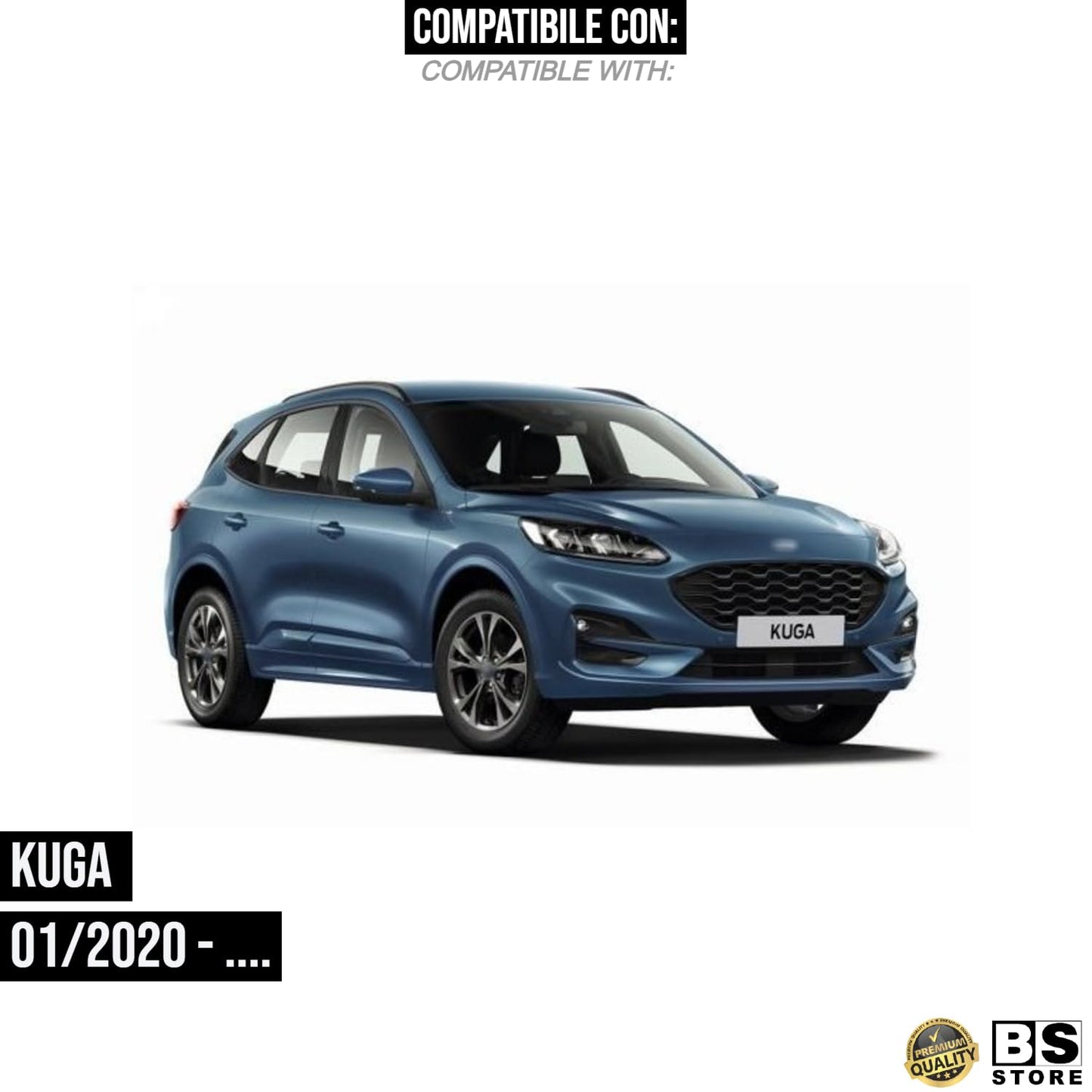 BSSTORE Piastra Vetro Specchio Retrovisore Termica Compatibile Con KUGA
