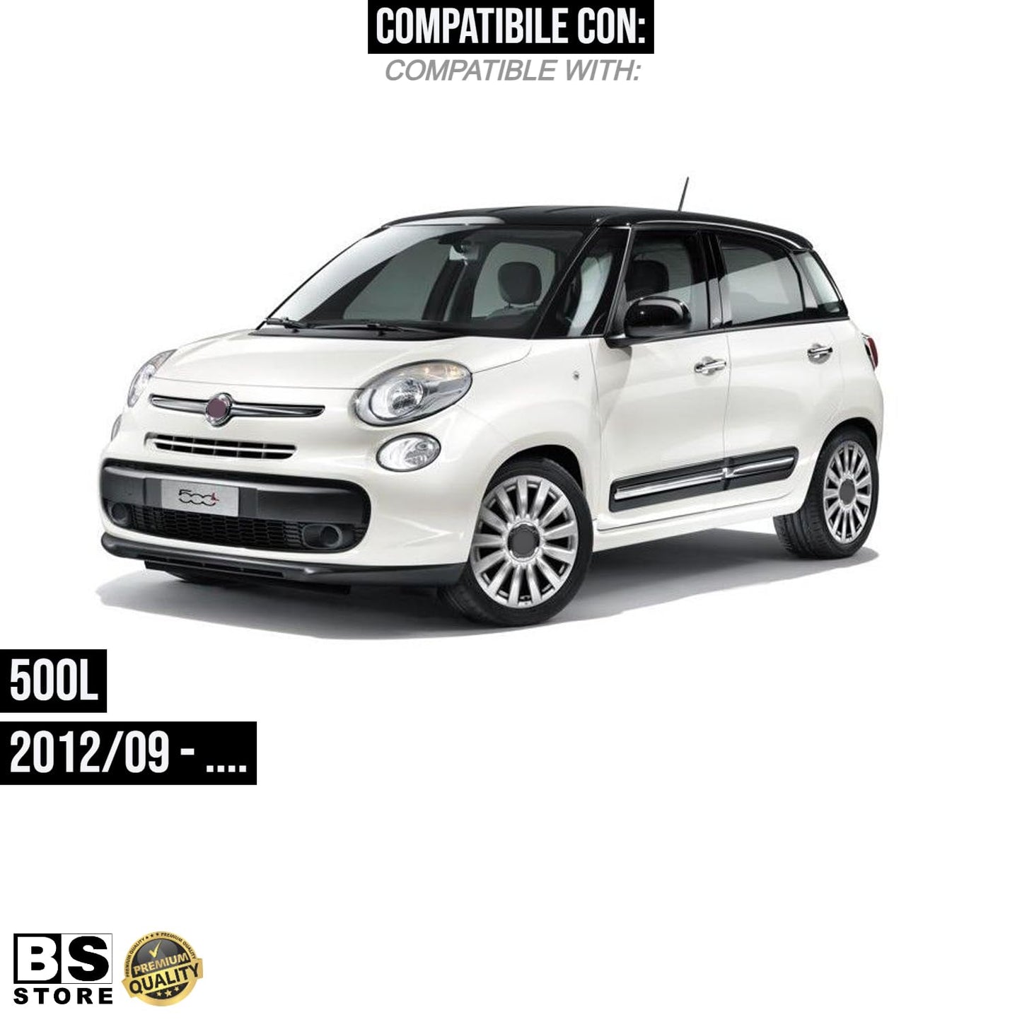 BSSTORE® Piastra Vetro Specchio Retrovisore Compatibile Con 500L
