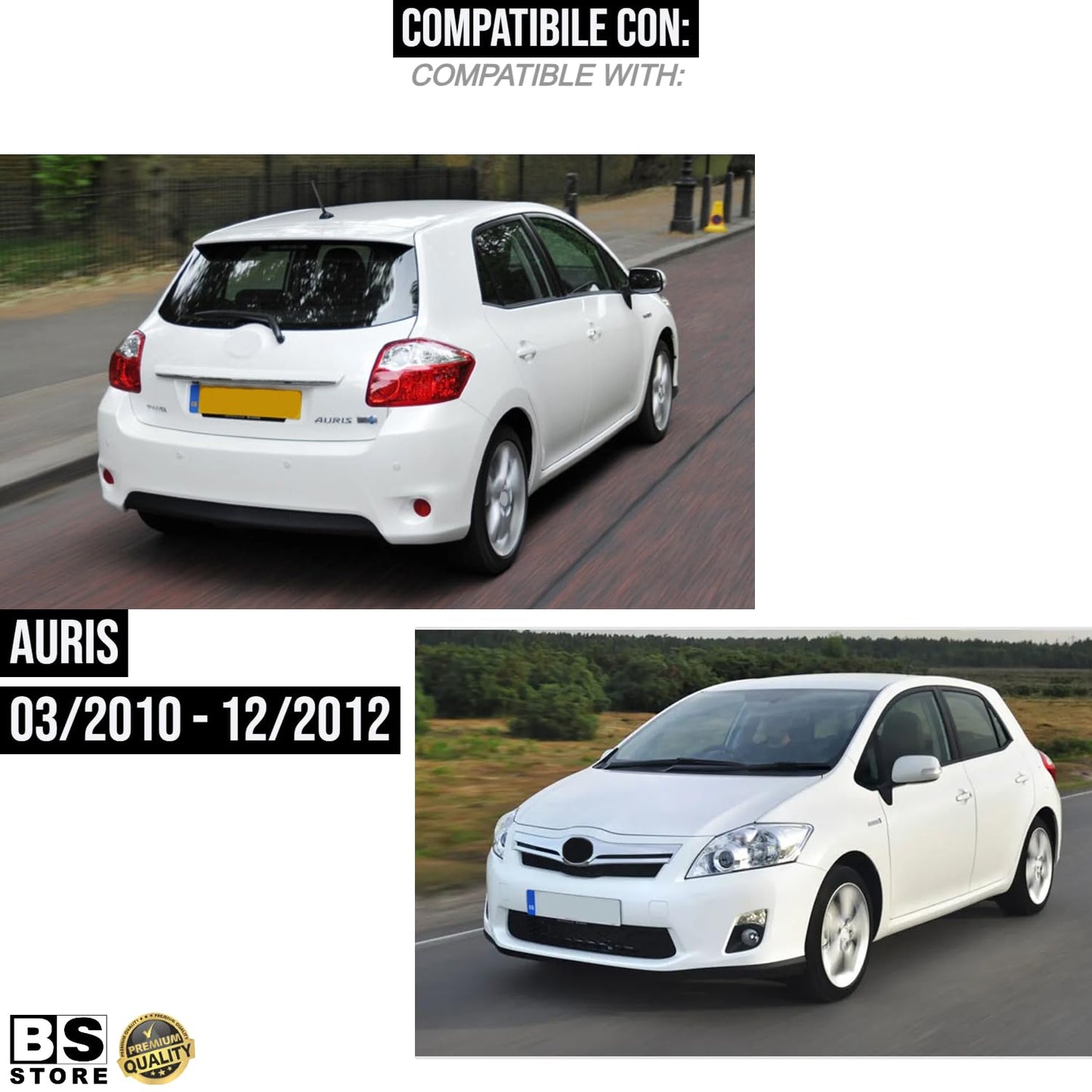 BSSTORE Catadiottro Catarifrangente Posteriore Compatibile Con AURIS 2010-2012