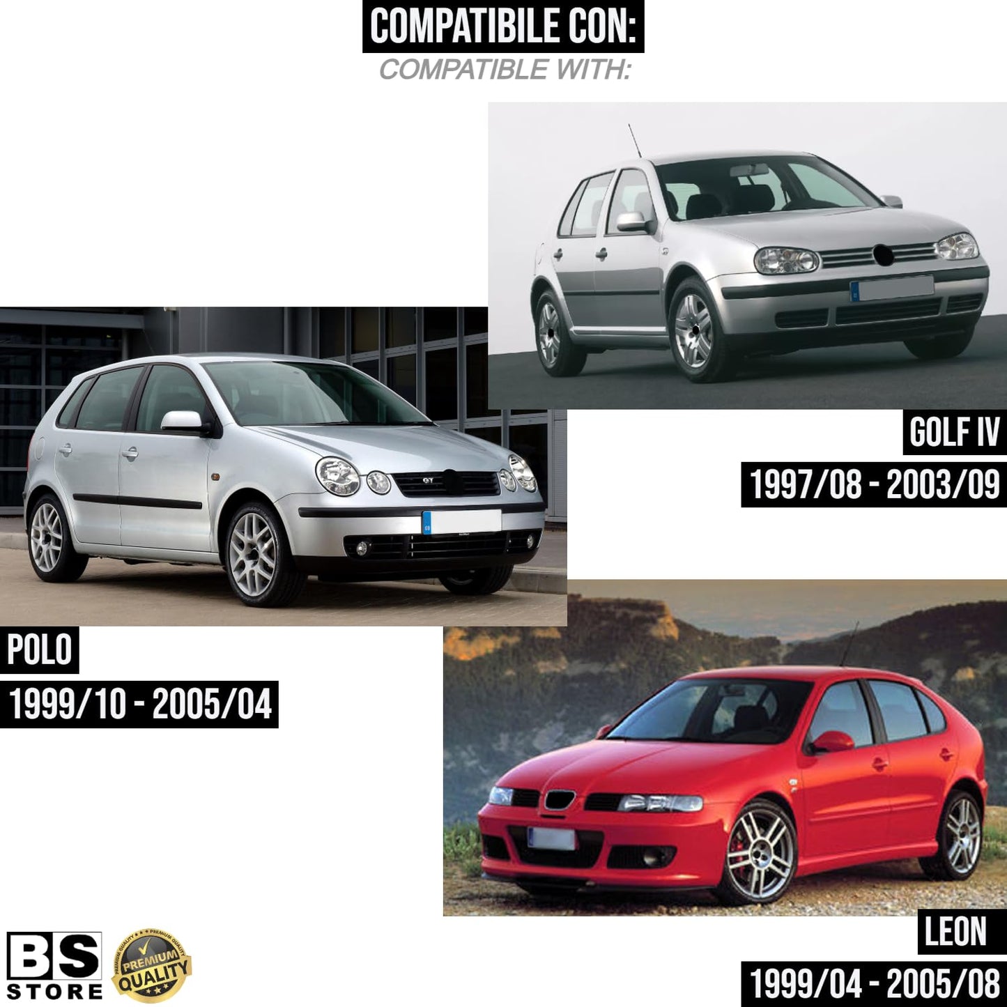 BSSTORE Gruppo Ottico Freccia Laterale Compatibile Con GOLF IV | POLO | BORA | LEON E Molte Altre Auto