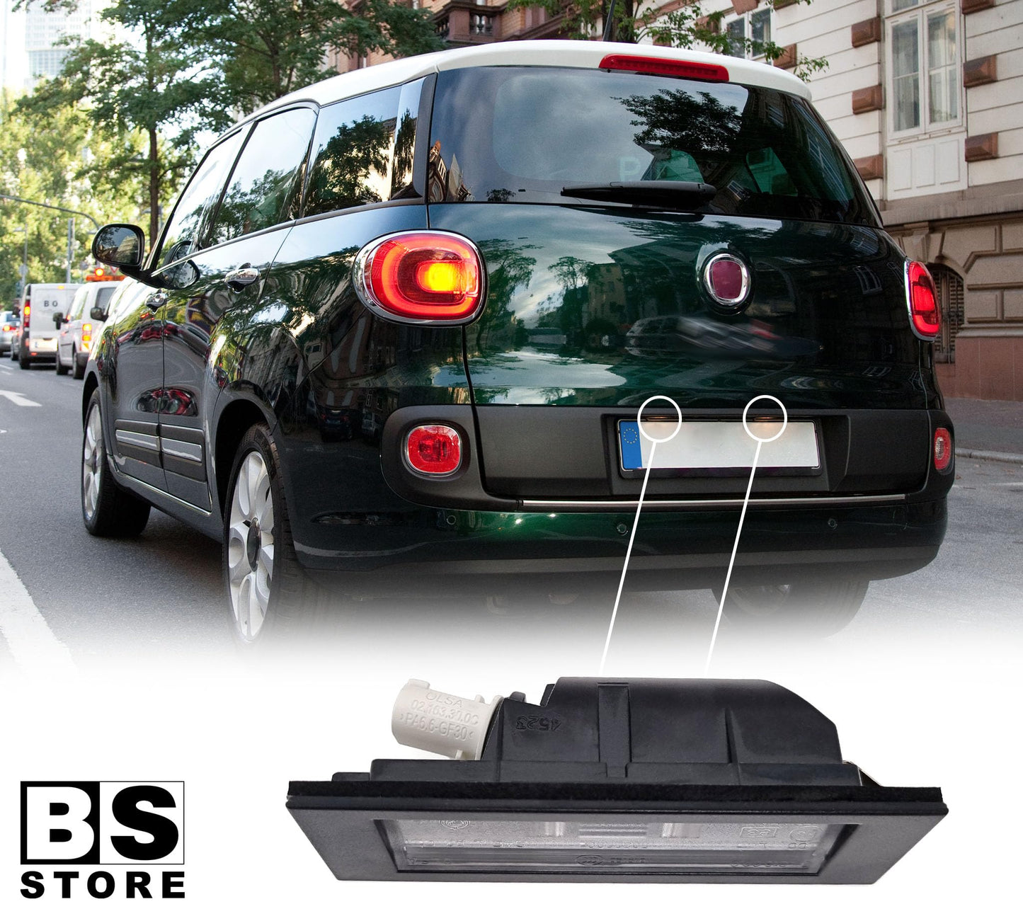 BSSTORE Fanale Luce Targa per 500L (351, 352) dal 2012 in poi