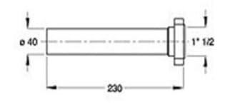 BSSTORE Prolunga Sifone Universale 1'1/2 23 Cm Con Ghiera E Guarnizione