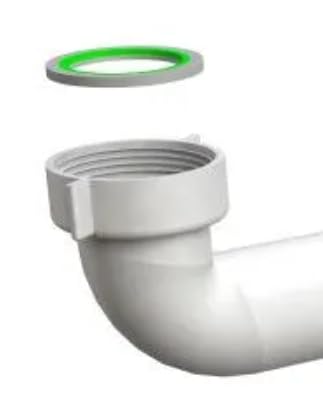 BSSTORE Sifone Salvaspazio Per Lavello A Una Vasca In Polipropilene Bianco Made In Italy