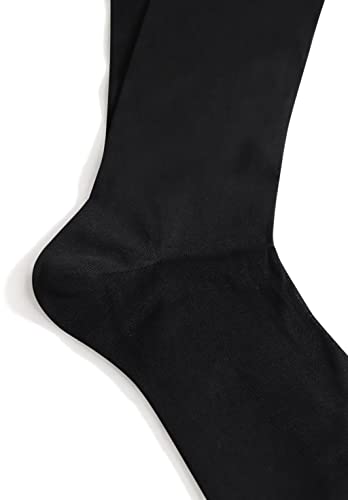 BSSTORE Calze Lunghe Uomo in Filo di Scozia Nere Taglia Unica 40/46