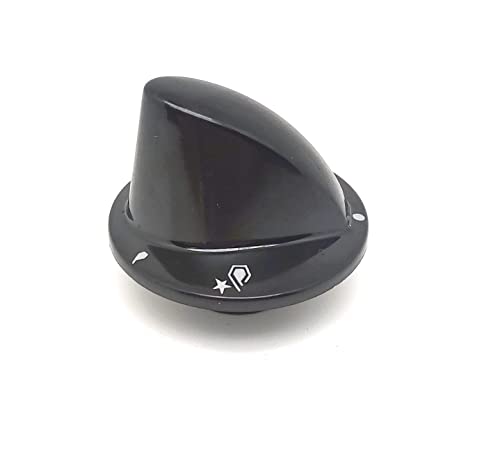 BSSTORE Manopola Piano Cottura Nera Trend Attacco 6mm Compatibile Equivalente A 133.0041.893