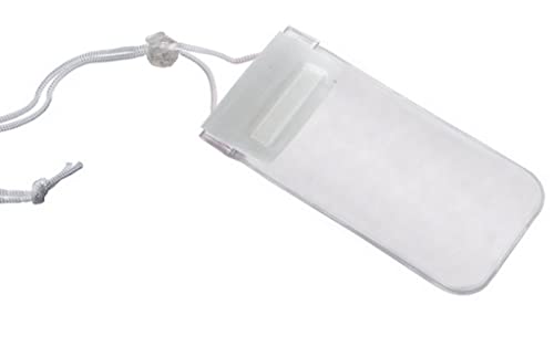 BSSTORE Custodia Portacellulare Smartphone Impermeabile Trasparente con Cordino Regolabile | Porta documenti da mare | Subacquea per Mare, Piscina, Nuoto, Canoa