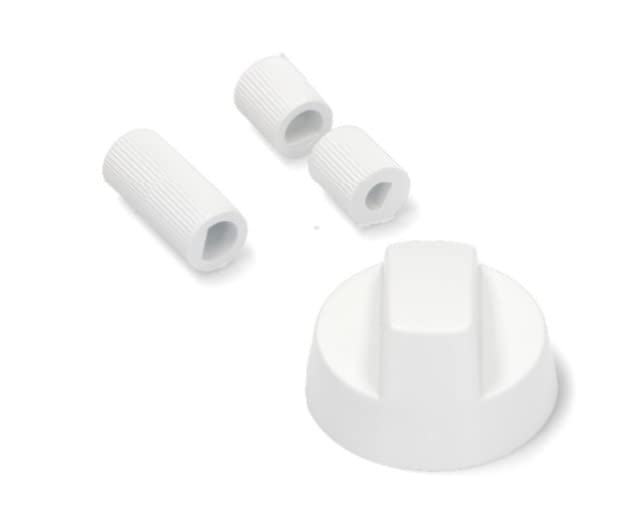 BSSTORE Manopola Piano Cottura Bianca Universale Bianca Con 3 Riduzioni, Adattabili Per Forni E Fornelli A Gas