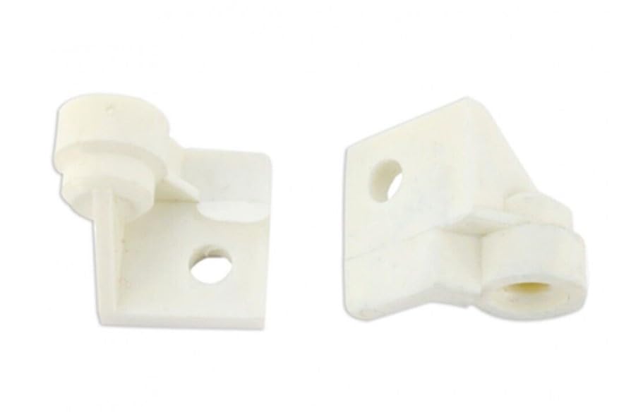 BSSTORE Kit Fissaggio Cerniere Lavatrice Destro + Sinistro Compatibile Con Vari Marchi E Modelli Equivalente A 91942178 90470329 9047