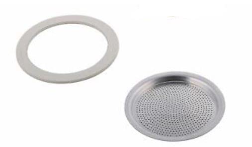 BSSTORE Kit Completo Guarnizione + Filtro Doccetta Compatibile Con Moka Aroma Station Breakfast Station Equivalente A AT4066009600