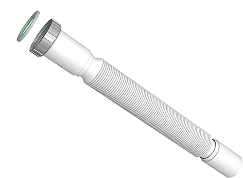 BSSTORE Tubo Di Scarico Per Lavello Estensibile Ed Allungabile,Sifone Universale Attacco 1”1/2 Ghiera Girevole