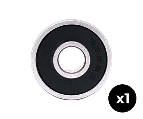 BSSTORE 625-2RS Cuscinetti a Sfera 5x11x4mm, Doppia tenuta in gomma 625RS Acciaio Cromato Sfere a Gola Profonda a Doppio Schermo Radiale