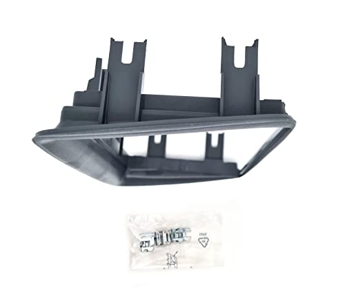 BSSTORE Mascherina 2DIN Adattatore Autoradio Cornice Stereo per Panda dal 2003 al 2012 con Kit Fissaggio - Grigio