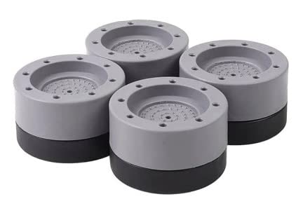 BSSTORE Piedini Lavatrice Antivibrazione Antiscivolo Universale Rialzo 3,7Cm Attutiscono Le Vibrazioni E il Rumore Generato Dalla Lavatrice Set da 4 Umità