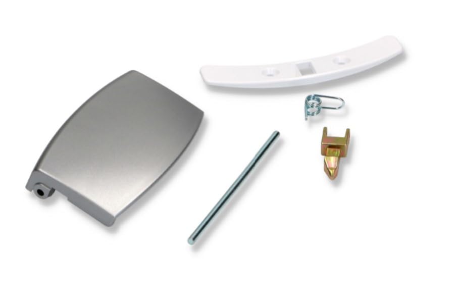 BSSTORE Kit Maniglia Oblò Lavatrice Argento Compatibile Con Vari Modelli Equivalente A 4055085551
