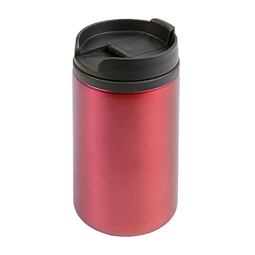 BSSTORE - Tazza termica, Thermos Mug (300ml) in acciaio inox, fondo antiscivolo con interno e tappo in plastica - Riutilizzabile per Caffè, Tè, Auto, Campeggio