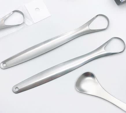 BSSTORE Pulisci Lingua Kit Di 2 Raschietti Per l' Igiene Orale In Acciaio Inossidabile Evita L'Alito Cattivo