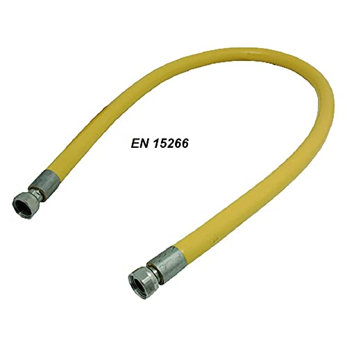 BSSTORE Tubo Gas Cucina Per GPL/METANO in acciaio inox, rivestito con guaina PVC MT 3 A Norma