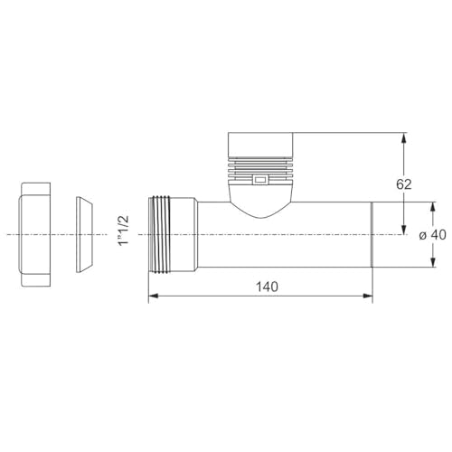 BSSTORE Valvola Immissione Aria Collegamento Sifone ø 40 – 1″1/2 Made In Italy