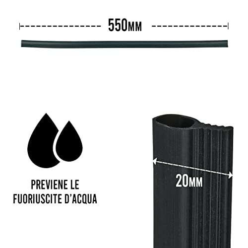 BSSTORE 481246668912 Guarnizione Sportello Porta Lavastoviglie Inferiore Compatibile Ignis Whirlpool Indesit e tanti altri marchi 550 mm